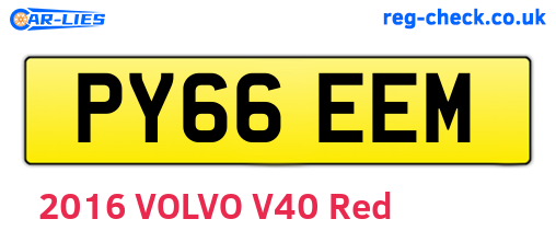 PY66EEM are the vehicle registration plates.