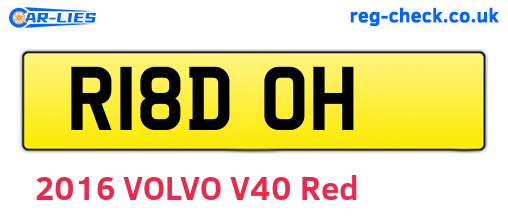 R18DOH are the vehicle registration plates.