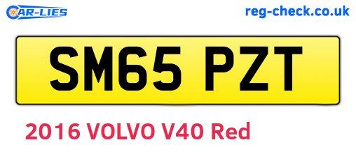 SM65PZT are the vehicle registration plates.