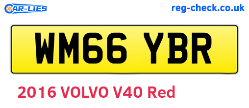 WM66YBR are the vehicle registration plates.