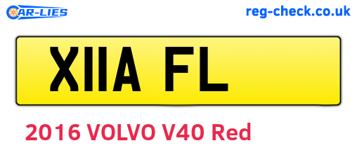 X11AFL are the vehicle registration plates.