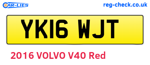 YK16WJT are the vehicle registration plates.