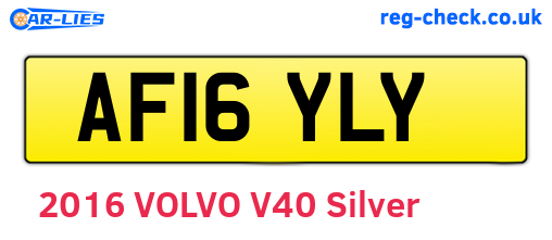 AF16YLY are the vehicle registration plates.