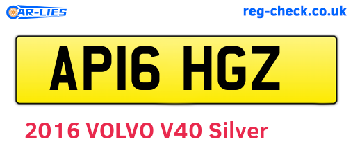 AP16HGZ are the vehicle registration plates.