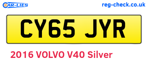 CY65JYR are the vehicle registration plates.