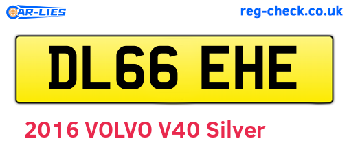 DL66EHE are the vehicle registration plates.