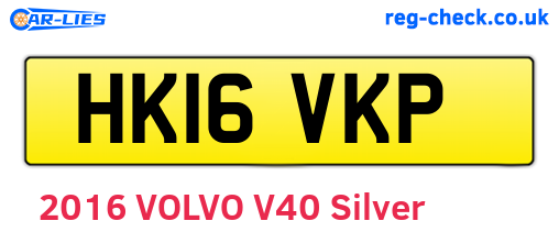 HK16VKP are the vehicle registration plates.