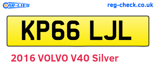 KP66LJL are the vehicle registration plates.