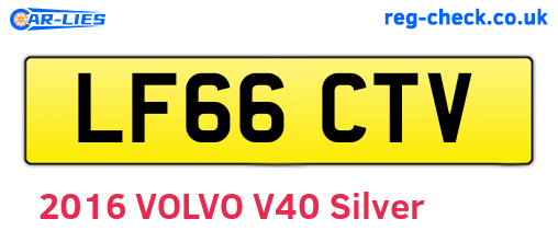 LF66CTV are the vehicle registration plates.