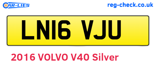 LN16VJU are the vehicle registration plates.