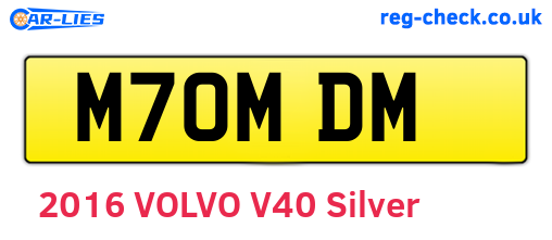 M70MDM are the vehicle registration plates.