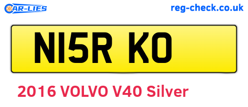 N15RKO are the vehicle registration plates.