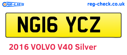 NG16YCZ are the vehicle registration plates.
