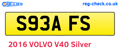 S93AFS are the vehicle registration plates.