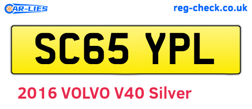 SC65YPL are the vehicle registration plates.