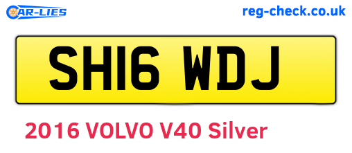 SH16WDJ are the vehicle registration plates.