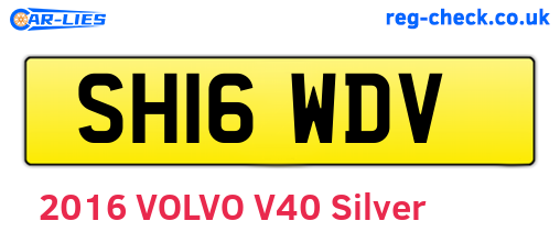 SH16WDV are the vehicle registration plates.