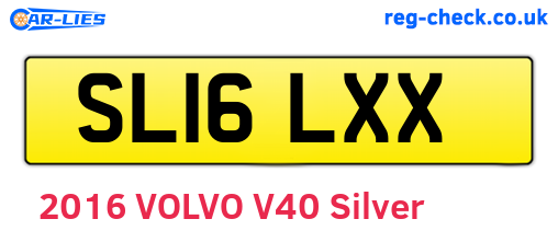 SL16LXX are the vehicle registration plates.