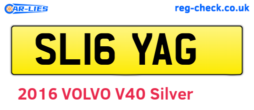 SL16YAG are the vehicle registration plates.