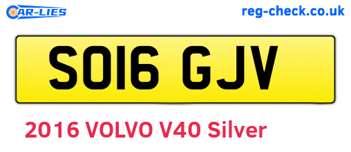 SO16GJV are the vehicle registration plates.