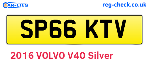 SP66KTV are the vehicle registration plates.