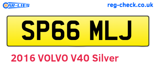 SP66MLJ are the vehicle registration plates.