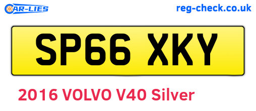 SP66XKY are the vehicle registration plates.
