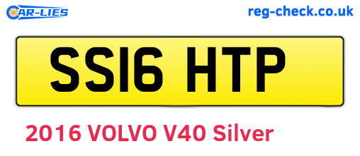 SS16HTP are the vehicle registration plates.
