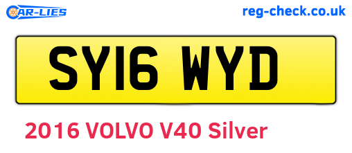 SY16WYD are the vehicle registration plates.