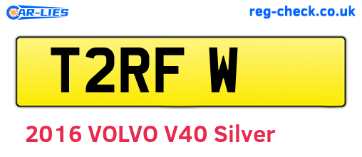 T2RFW are the vehicle registration plates.