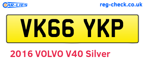 VK66YKP are the vehicle registration plates.