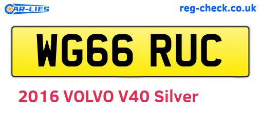 WG66RUC are the vehicle registration plates.