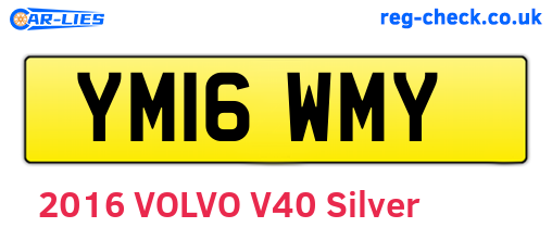 YM16WMY are the vehicle registration plates.