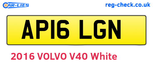 AP16LGN are the vehicle registration plates.