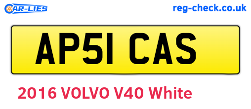AP51CAS are the vehicle registration plates.
