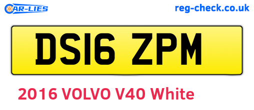 DS16ZPM are the vehicle registration plates.