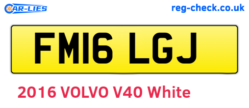 FM16LGJ are the vehicle registration plates.
