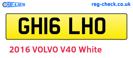 GH16LHO are the vehicle registration plates.