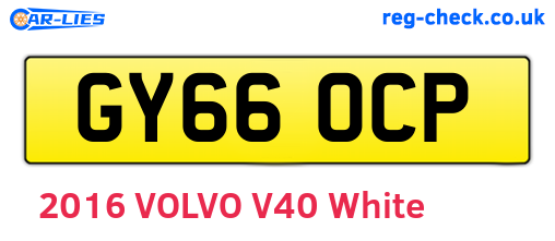 GY66OCP are the vehicle registration plates.