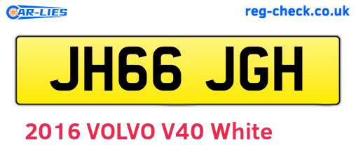 JH66JGH are the vehicle registration plates.