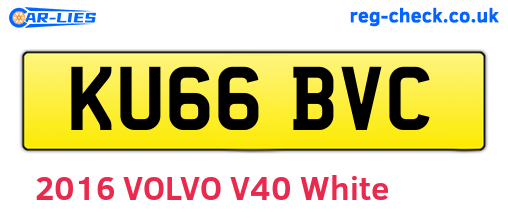 KU66BVC are the vehicle registration plates.