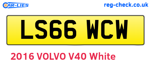 LS66WCW are the vehicle registration plates.