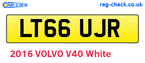 LT66UJR are the vehicle registration plates.