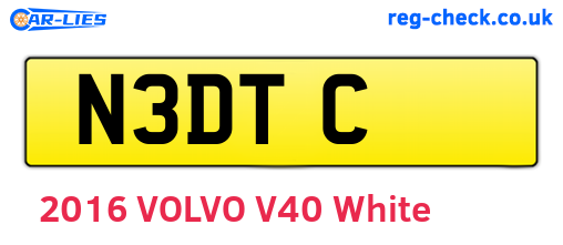 N3DTC are the vehicle registration plates.