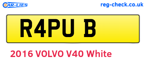 R4PUB are the vehicle registration plates.