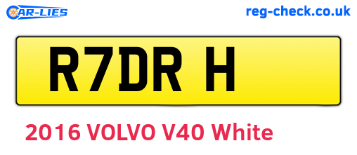 R7DRH are the vehicle registration plates.
