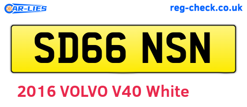SD66NSN are the vehicle registration plates.