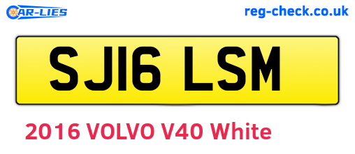 SJ16LSM are the vehicle registration plates.