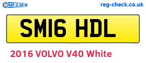 SM16HDL are the vehicle registration plates.