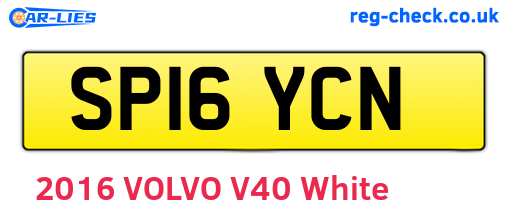 SP16YCN are the vehicle registration plates.